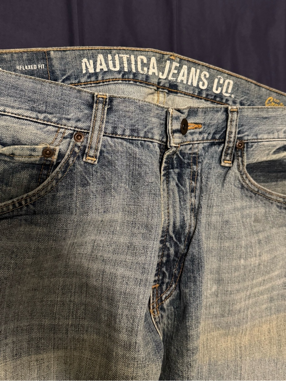 Nautica Men’s Relaxed Fit Blue Jeans size 34x30👖
